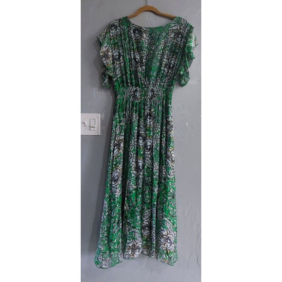 Le Ragarre Dress Women's L,made In Italy, Floral, Viscose, Silk Material,... - Picture 4 of 11